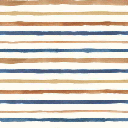 0,6 Meter - Baumwolljersey Digital Organic Aquarell Streifen - wollweiss