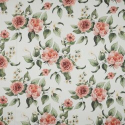 0,5 Meter - Canvas Digital Rosen - weiss