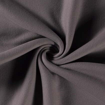 0,6 Meter - Baumwollfleece *Marie* - graphitgrau