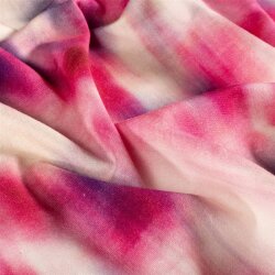 French Terry Digital vermischte Farben - fuchsia