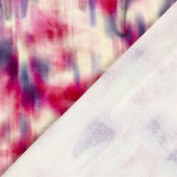 French Terry Digital vermischte Farben - fuchsia