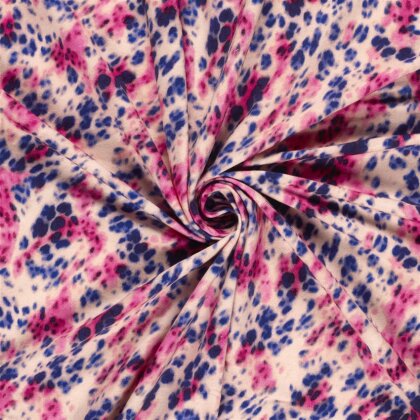 French Terry Digital Tupfenmuster - hellrosa