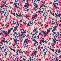 French Terry Digital Tupfenmuster - hellrosa