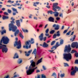 French Terry Digital Tupfenmuster - hellrosa