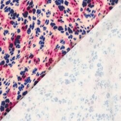 French Terry Digital Tupfenmuster - hellrosa