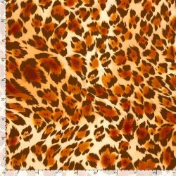 French Terry Digital Leo - pfirsich