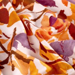 French Terry Digital Blätterkunst - orange
