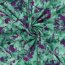 French Terry Digital Blumenschatten - türkis/violett