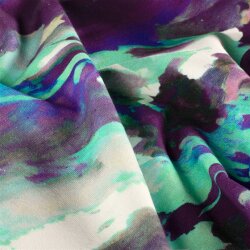 French Terry Digital Farbverlauf - türkis