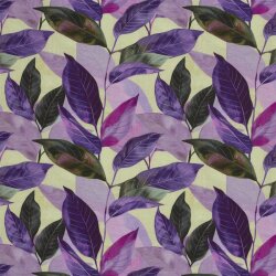 French Terry Digital Blätter - frühlingsgrün