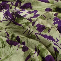 French Terry Digital Blumendruck - grün