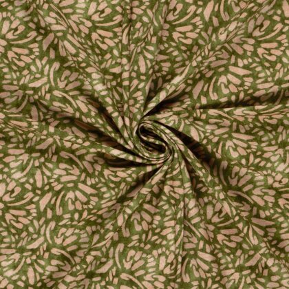 French Terry Digital Kunst - oliv