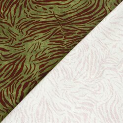 French Terry Digital Tigerstreifen - oliv