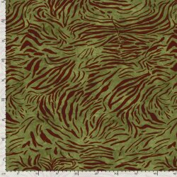 French Terry Digital Tigerstreifen - oliv
