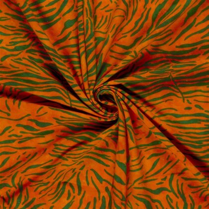 French Terry Digital Tigerstreifen - orange