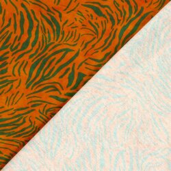 French Terry Digital Tigerstreifen - orange
