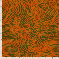 French Terry Digital Tigerstreifen - orange