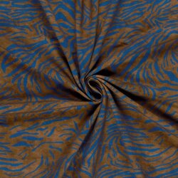 French Terry Digital Tigerstreifen - braun