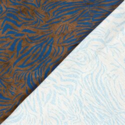 French Terry Digital Tigerstreifen - braun