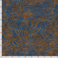 French Terry Digital Tigerstreifen - braun