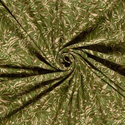 French Terry Digital Blätter - oliv