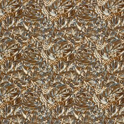 French Terry Digital Blätter - braun