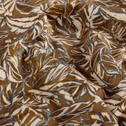 French Terry Digital Blätter - braun