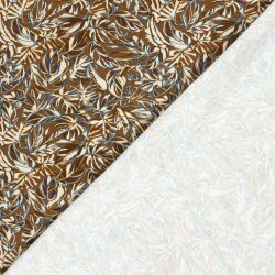 French Terry Digital Blätter - braun