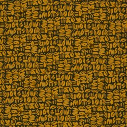 French Terry Digital Abstrakt - schwarz/senf