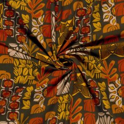 French Terry Digital Retro Kunst - taupe