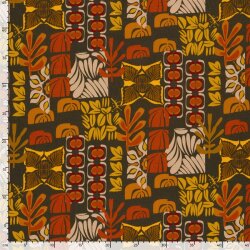 French Terry Digital Retro Kunst - taupe