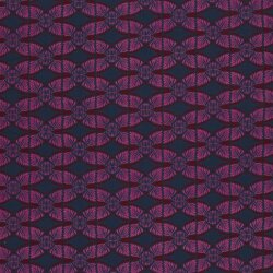 French Terry Digital Retro Blätter - dunkelblau