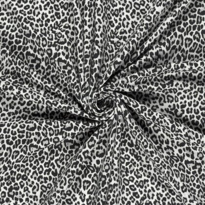 French Terry Digital Leoflecken - creme