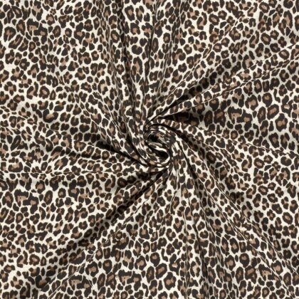 French Terry Digital Leopard - beige