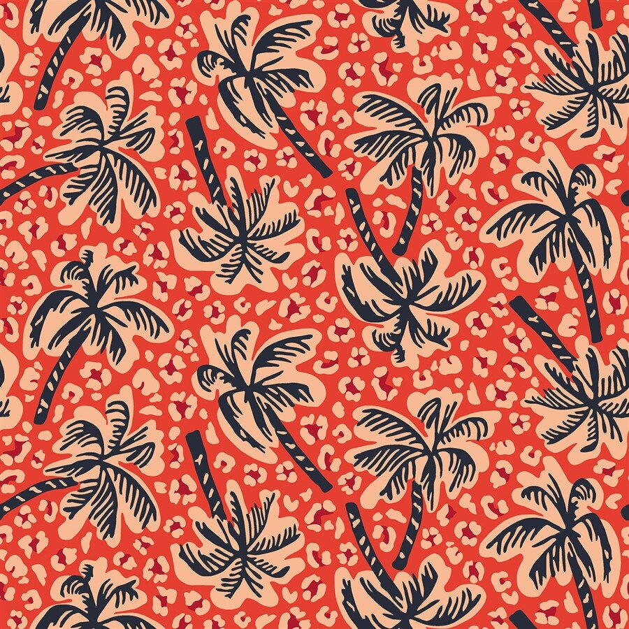 Musselin Palmen auf Leo - koralle