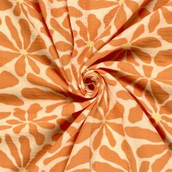 Musselin Blumenprint - lachs