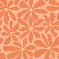 Musselin Blumenprint - lachs