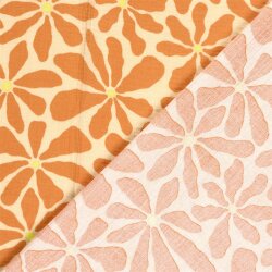 Musselin Blumenprint - lachs