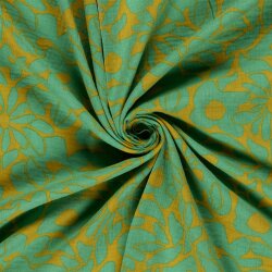 Musselin Blumenformen - limettengrün