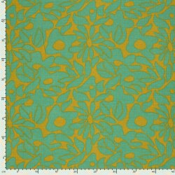 Musselin Blumenformen - limettengrün