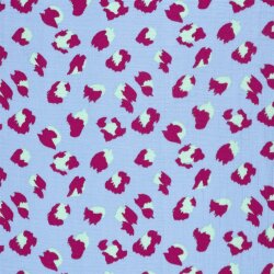 Musselin bunte Leotupefen - eisblau