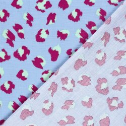 Musselin bunte Leotupefen - eisblau