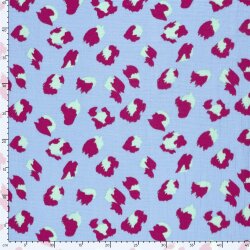 Musselin bunte Leotupefen - eisblau