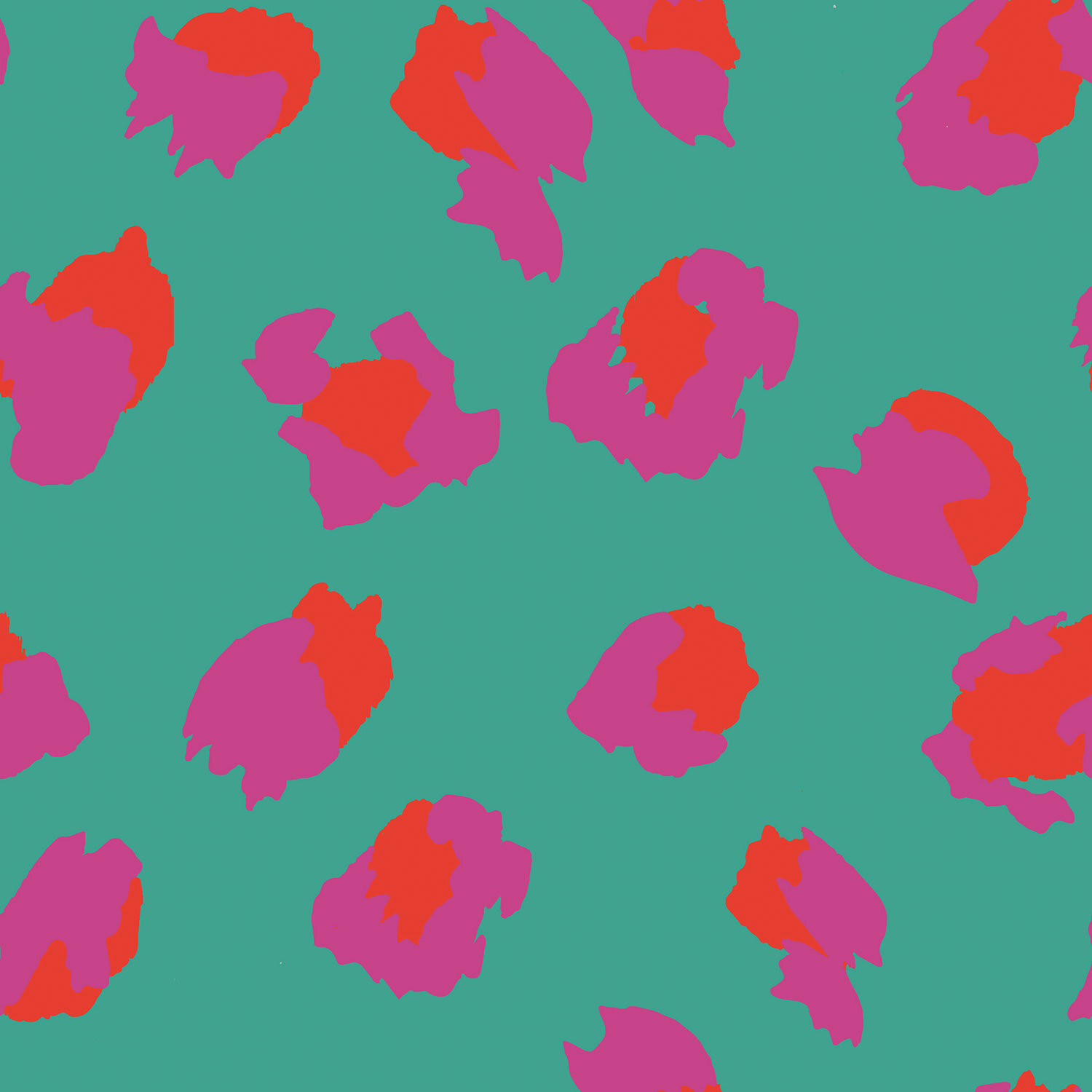 Musselin bunte Leotupfen - smaragdgrün