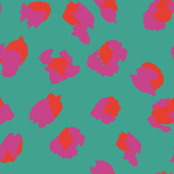 Musselin bunte Leotupfen - smaragdgrün