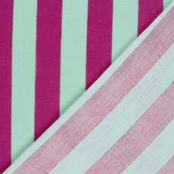 Musselin breite Streifen - pink/mint