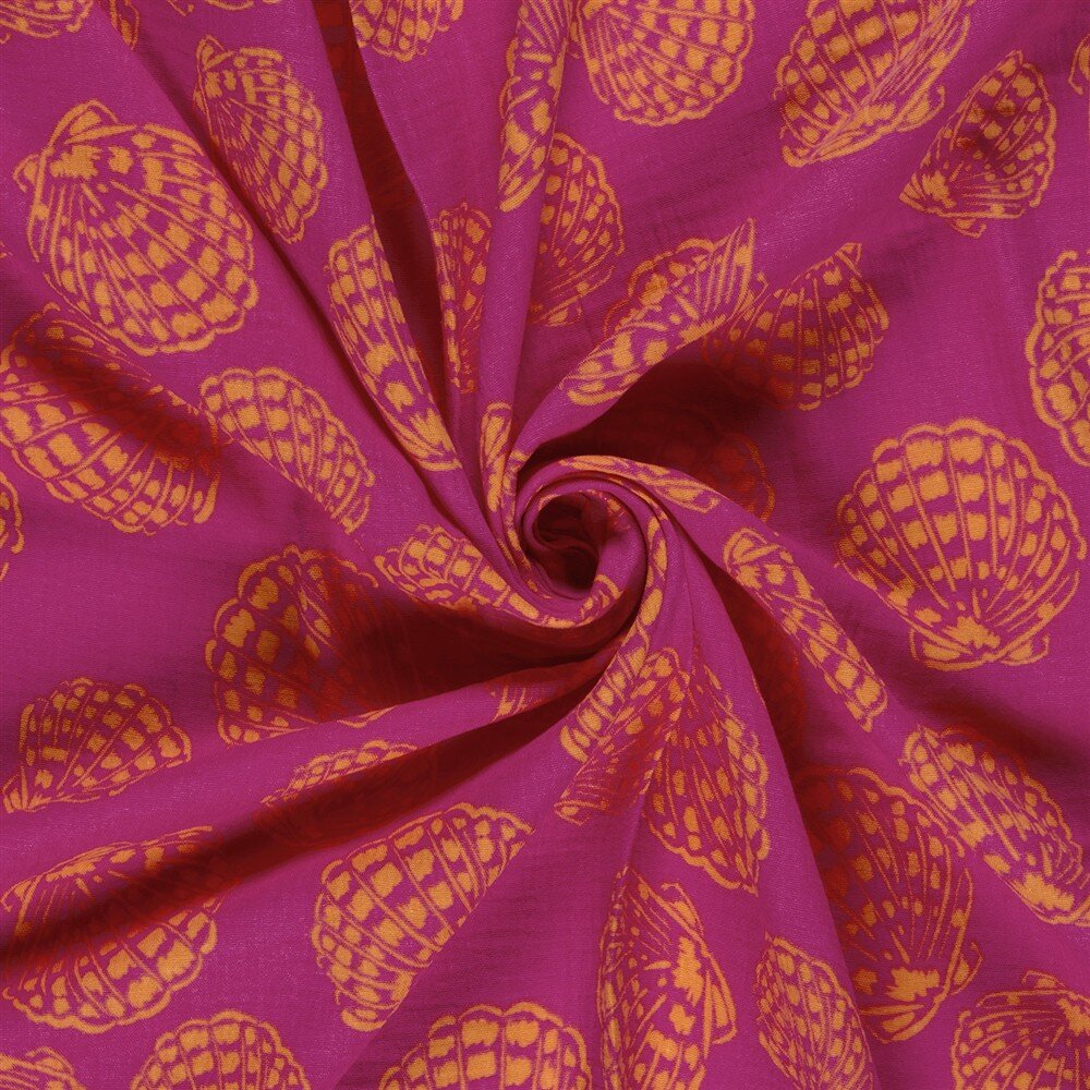 Musselin Muscheln - pink/lachs