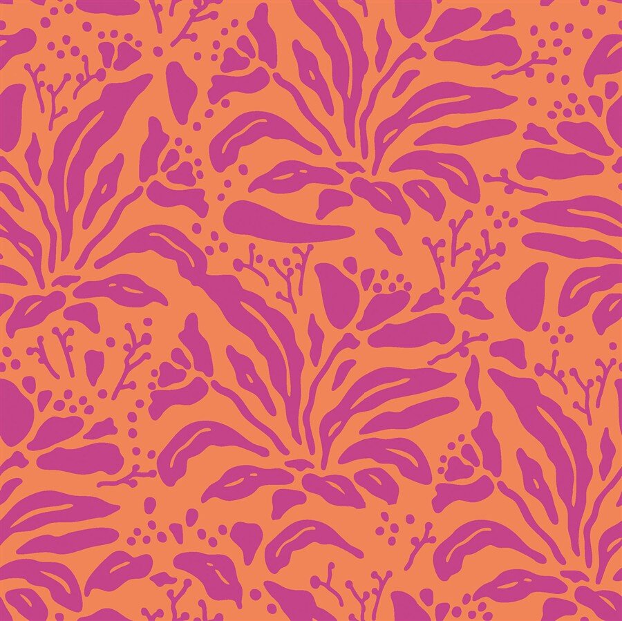 Musselin Pflanzen - lachs/pink