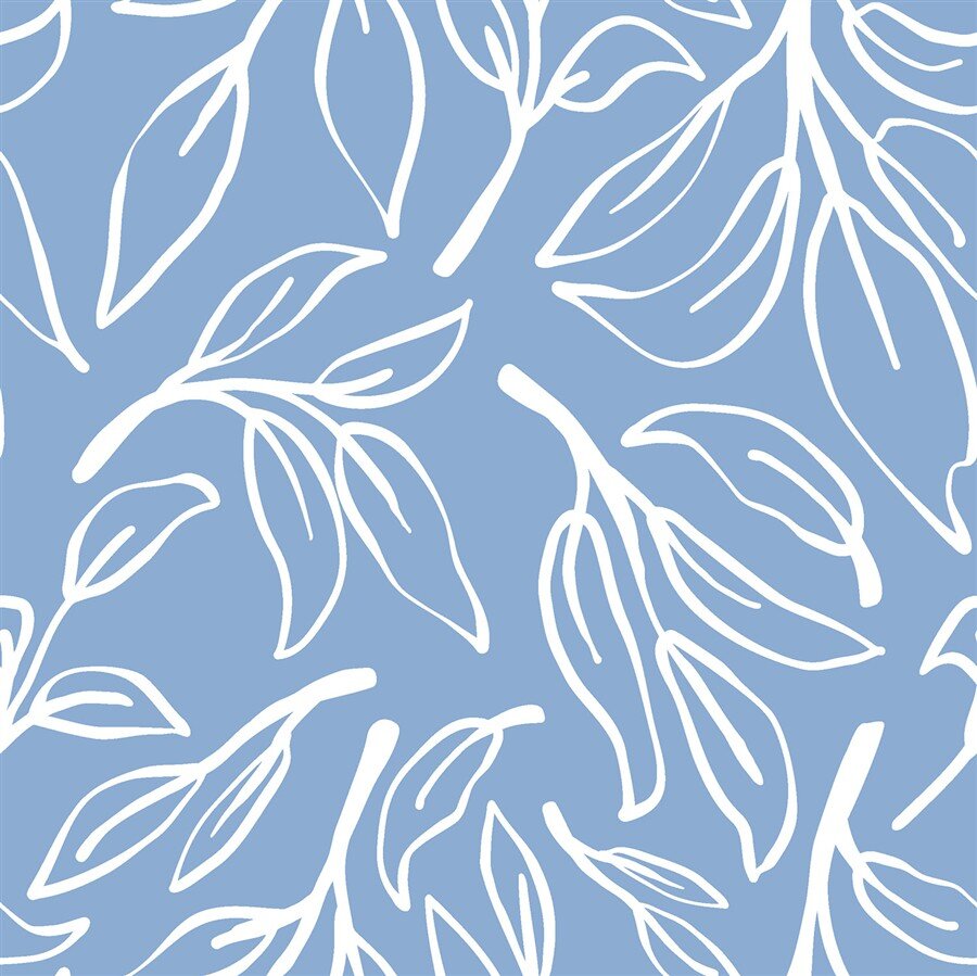 Musselin Zweige - eisblau