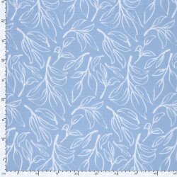 Musselin Zweige - eisblau